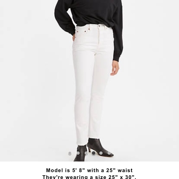 Levi’s White 501 Skinny Jeans - Picture 2 of 5